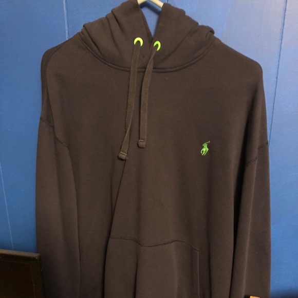 Navy Blue and Green Polo Ralph Lauren Hoodie - Picture 1 of 2